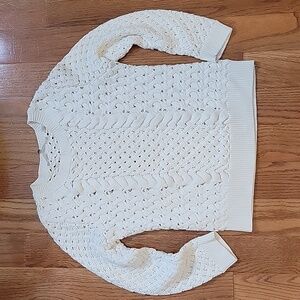 Knitted and Knotted Anthropologie open knit sweater